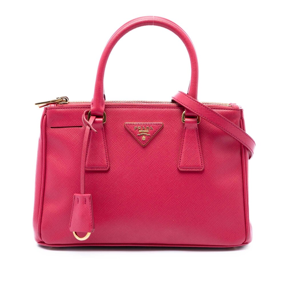 Pre-Loved Prada Mini Saffiano Lux Galleria Double Zip Satchel